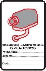 Panneau de signalisation de surveillance caméra icône personnalisée